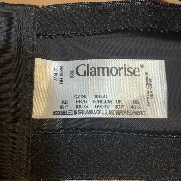 Glamorise woman’s black thick strap intimate bra Sz 40G - Picture 2 of 6